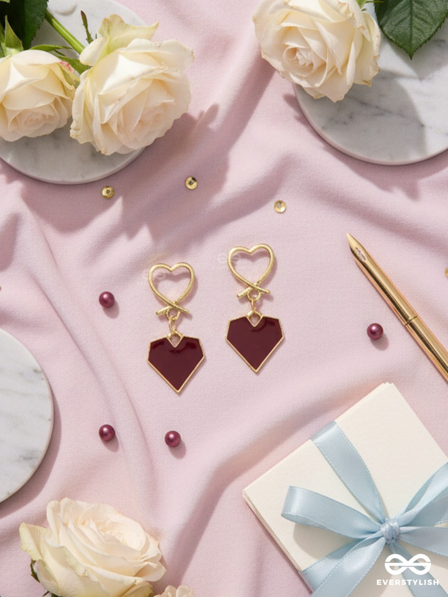 Locked In Love - Heart Drop Earrings