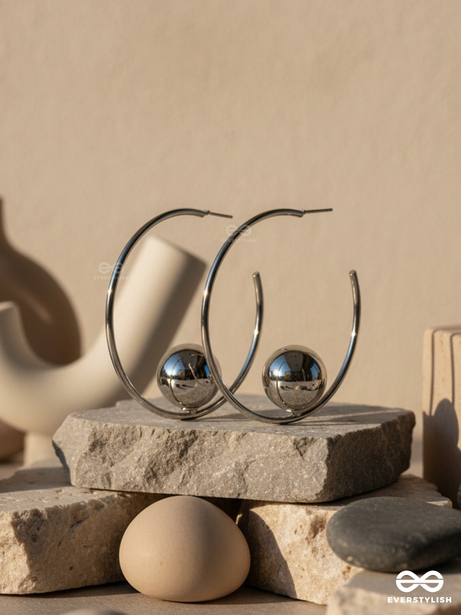Cosmo Ring - Silver Statement Hoops
