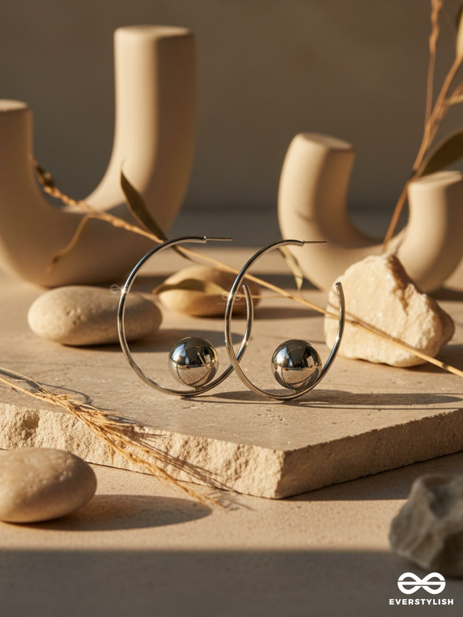 Cosmo Ring - Silver Statement Hoops