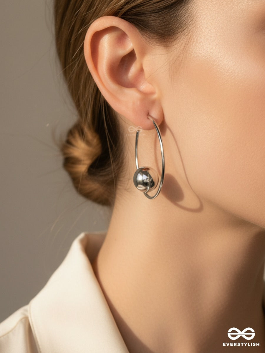 Cosmo Ring - Silver Statement Hoops