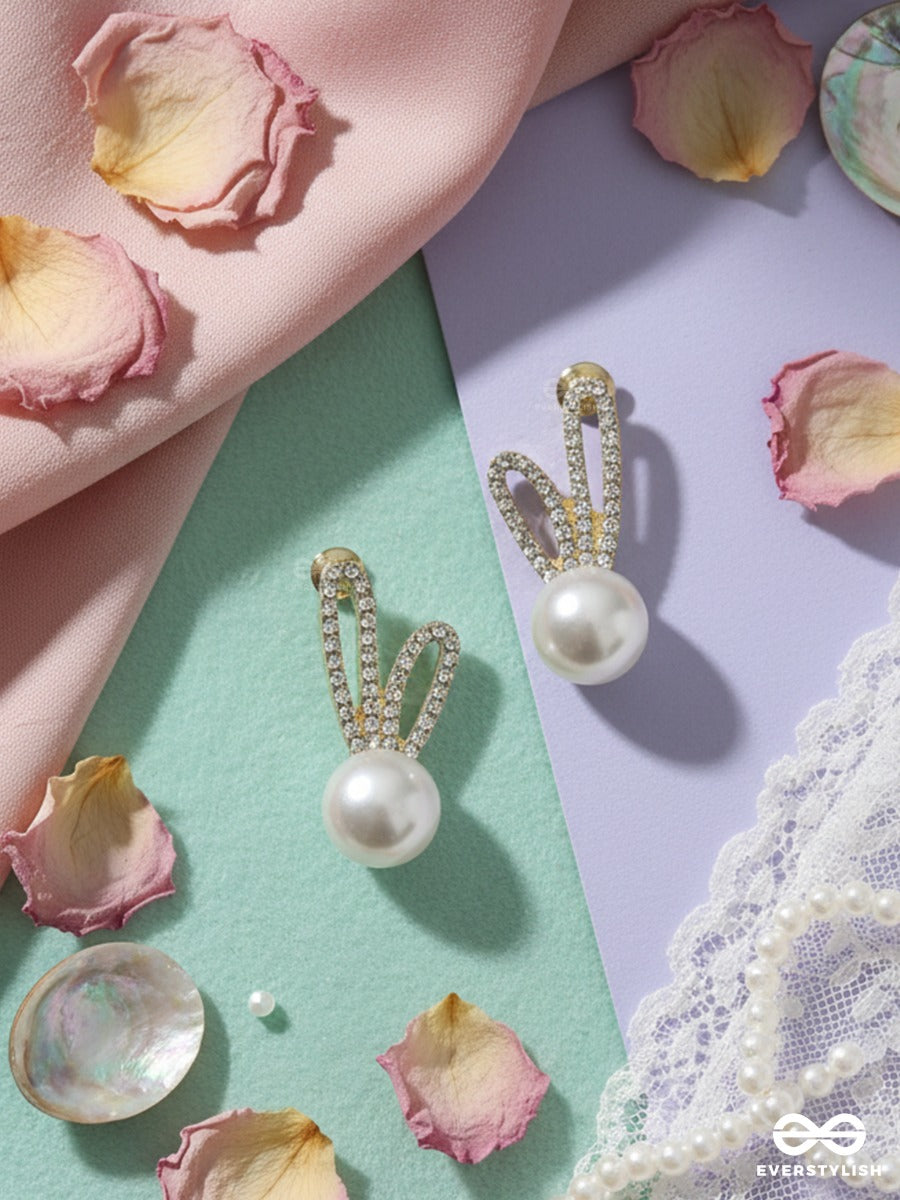 Bunny Bling - Pearl Drop Earrings