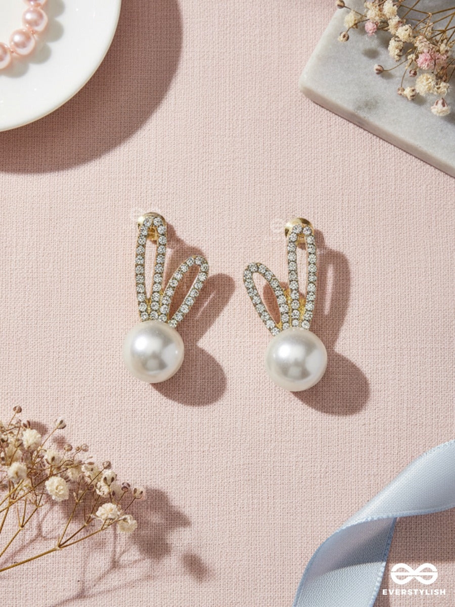 Bunny Bling - Pearl Drop Earrings