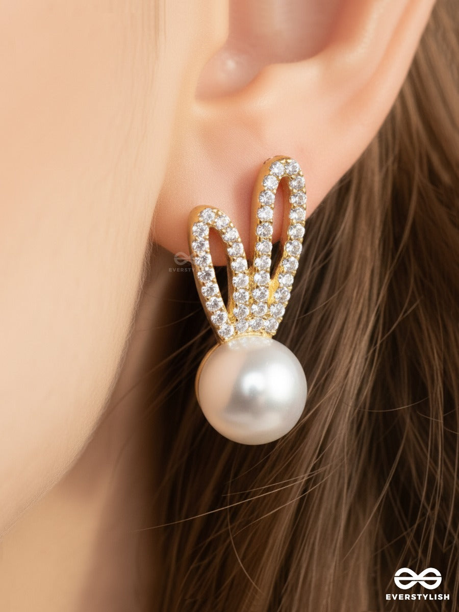 Bunny Bling - Pearl Drop Earrings