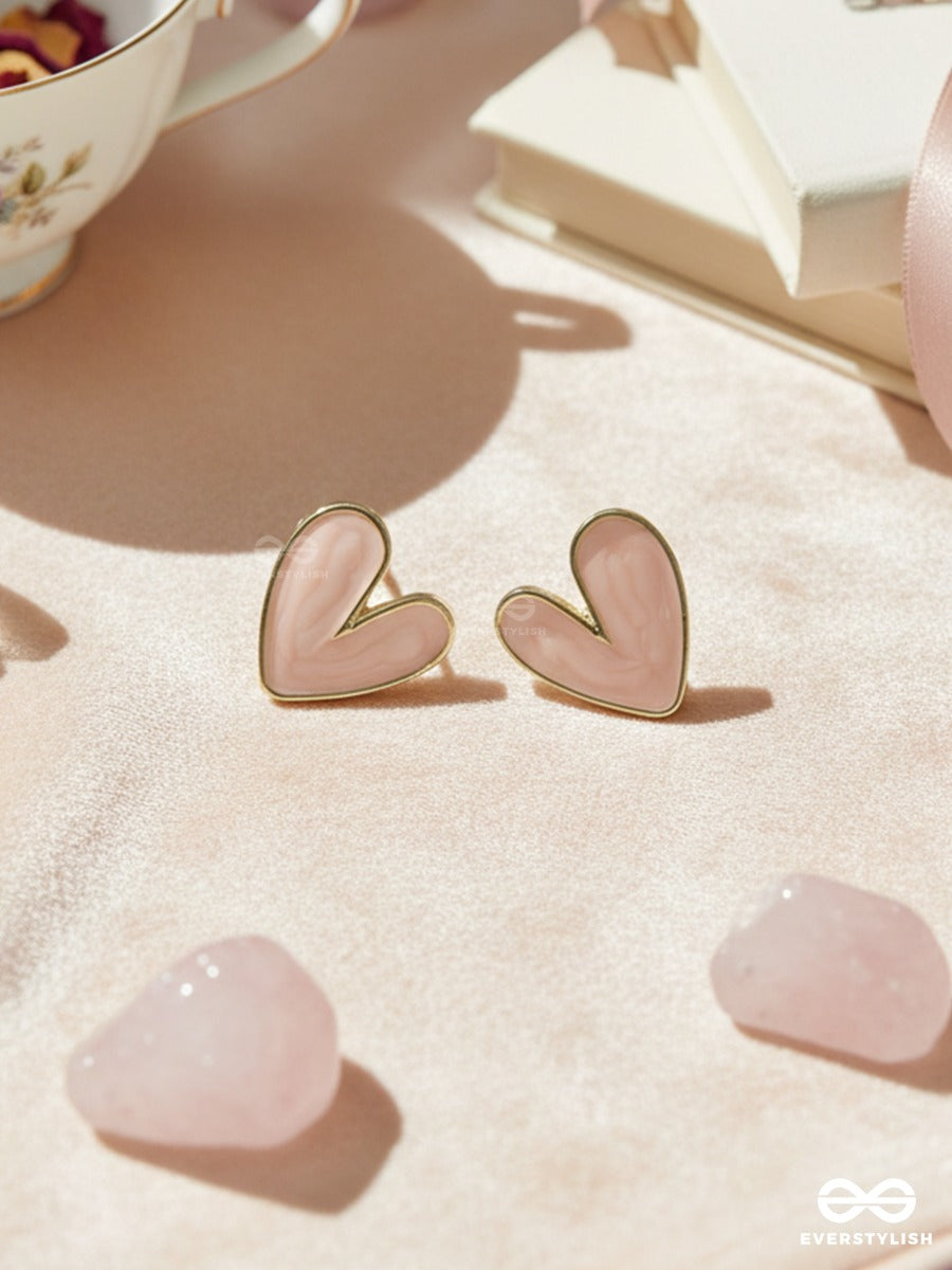 Cupid Blush - Heart Stud Earrings