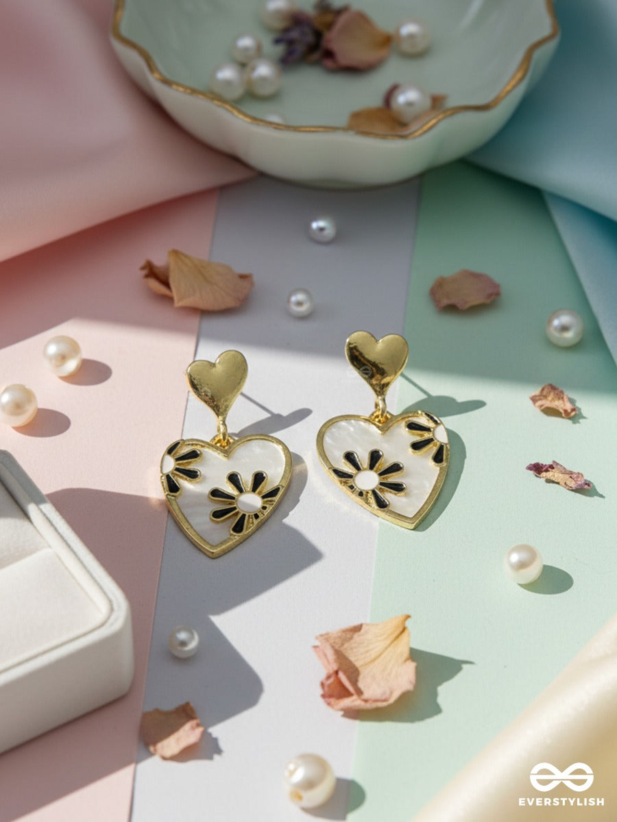 Love Garden - Floral Heart Studs