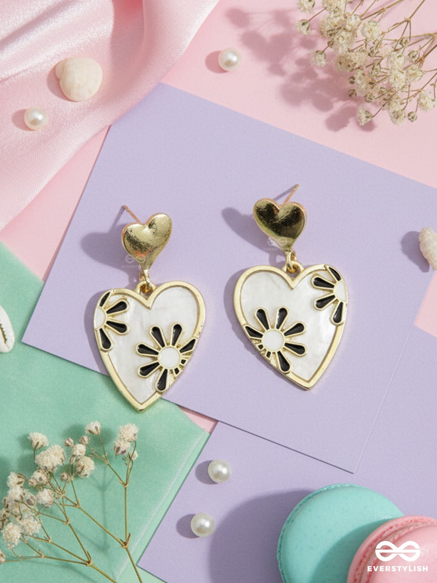 Love Garden - Floral Heart Studs