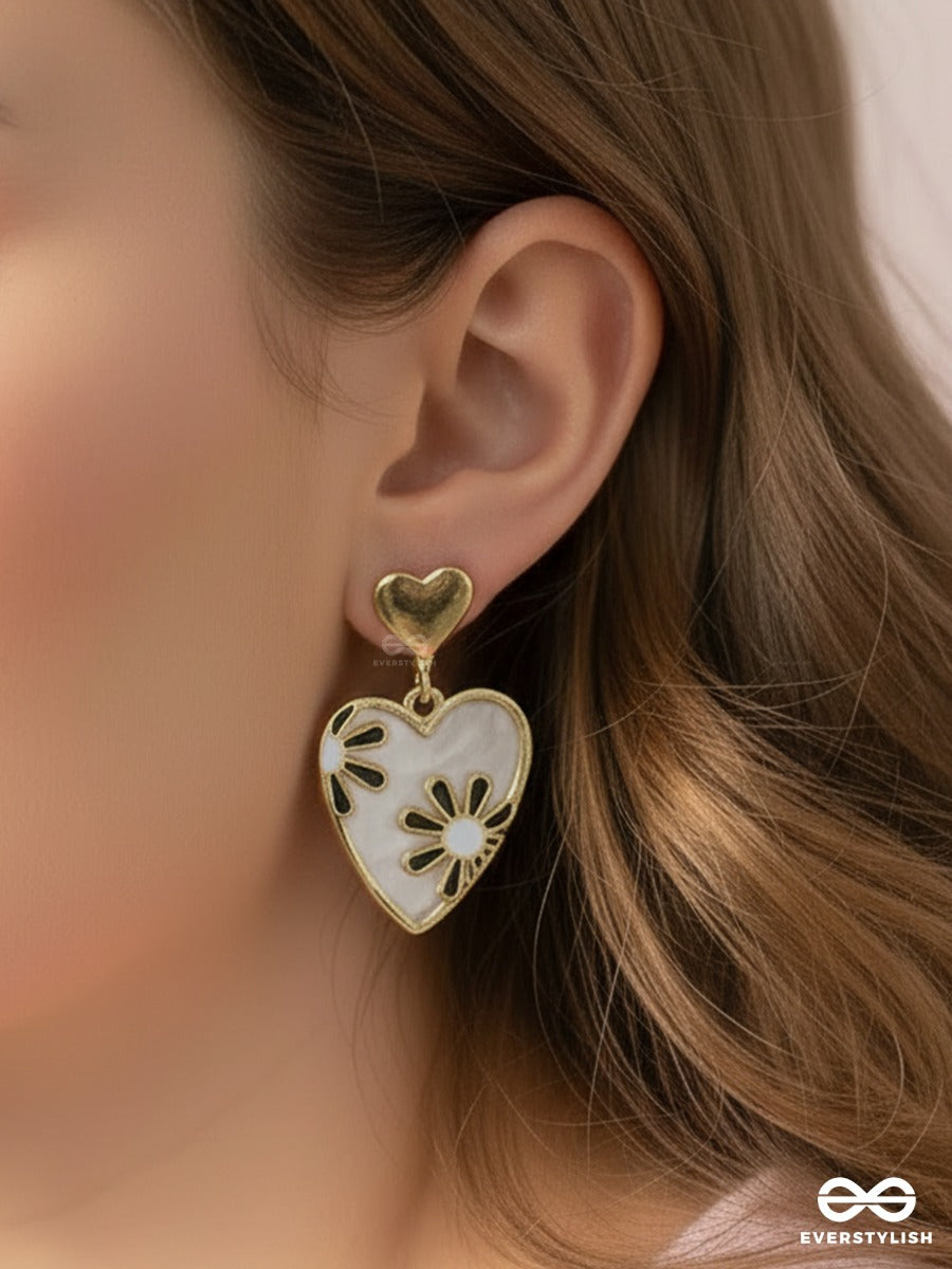 Love Garden - Floral Heart Studs