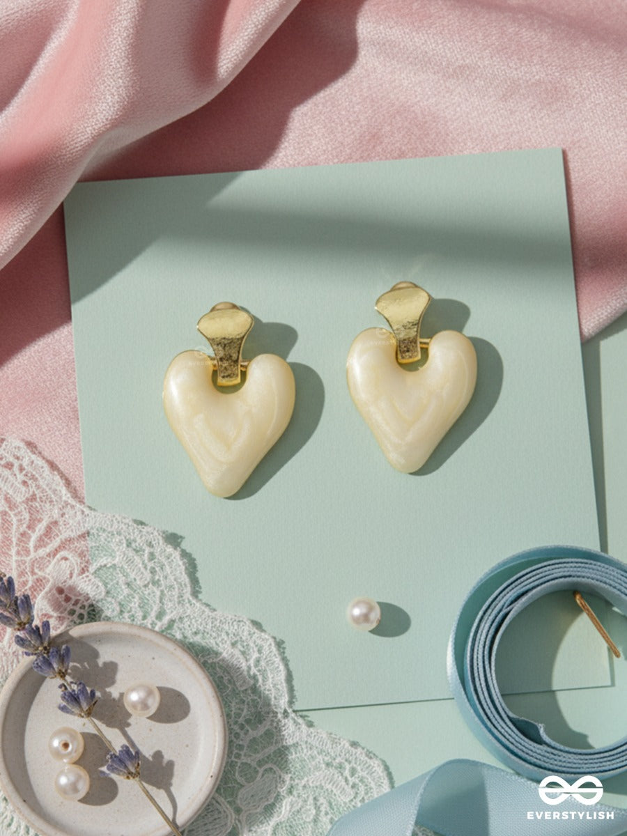 Buttercream Love - Gloss Heart Earrings