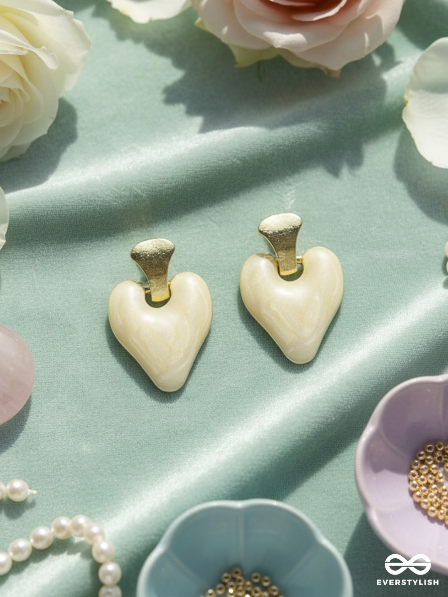 Buttercream Love - Gloss Heart Earrings