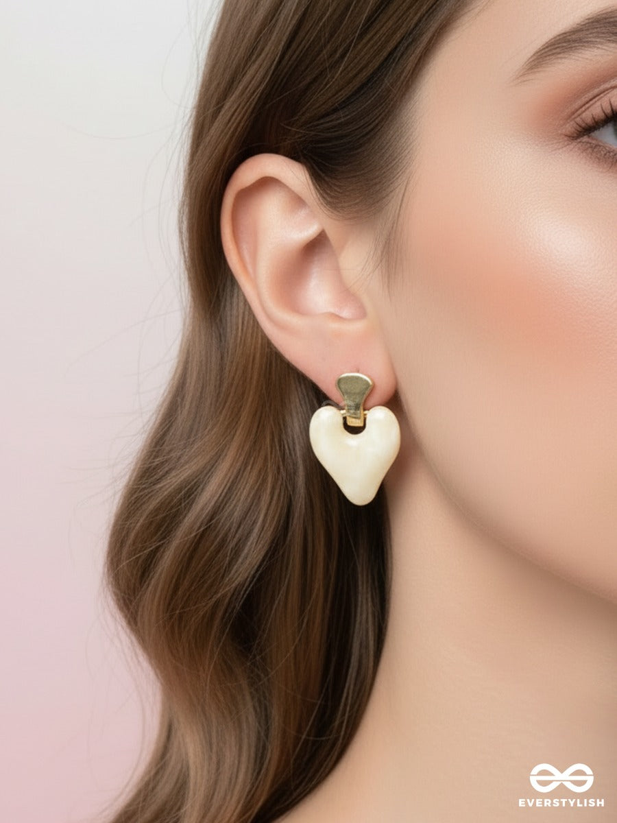 Buttercream Love - Gloss Heart Earrings