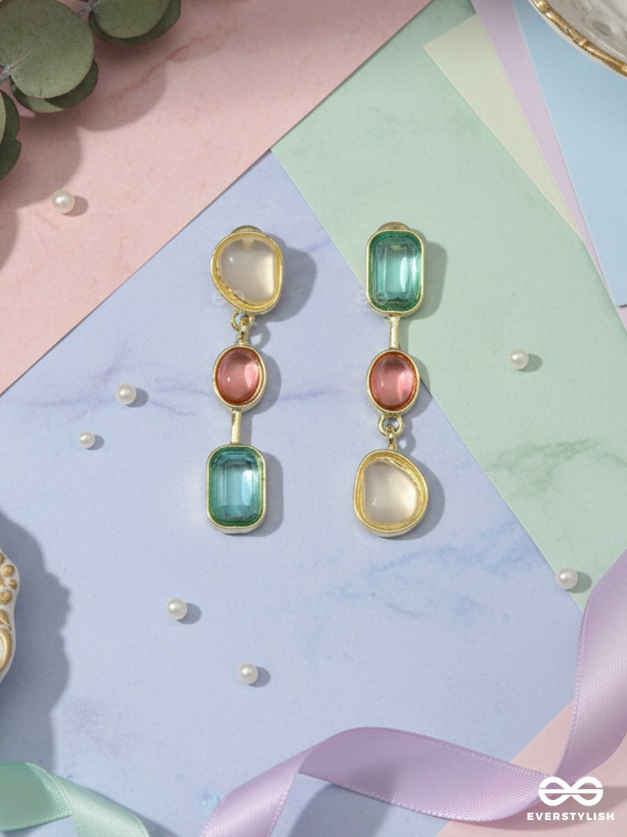 Gem Confetti - Colour Stack Drop Earrings