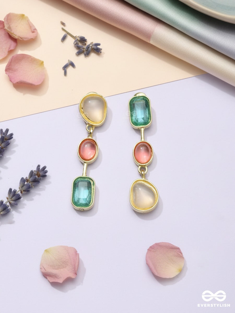Gem Confetti - Colour Stack Drop Earrings