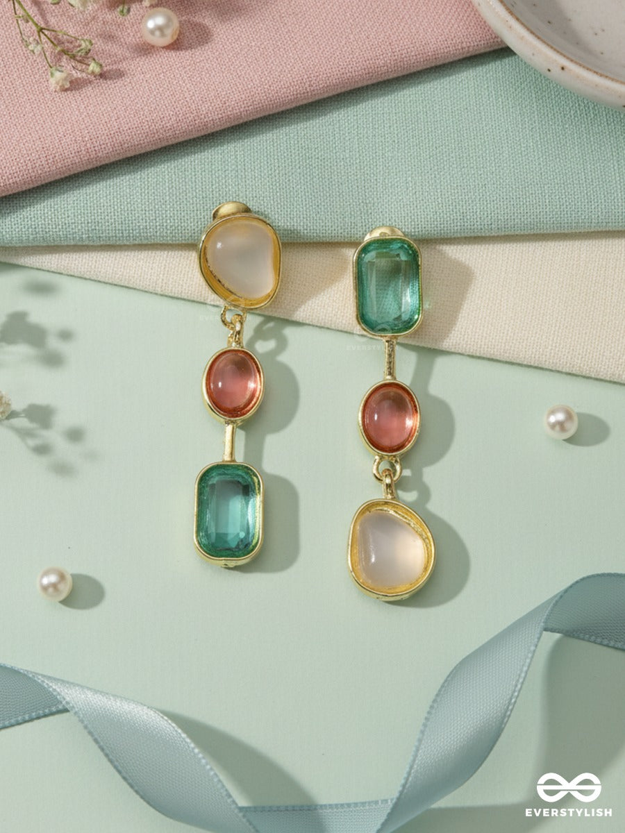 Gem Confetti - Colour Stack Drop Earrings