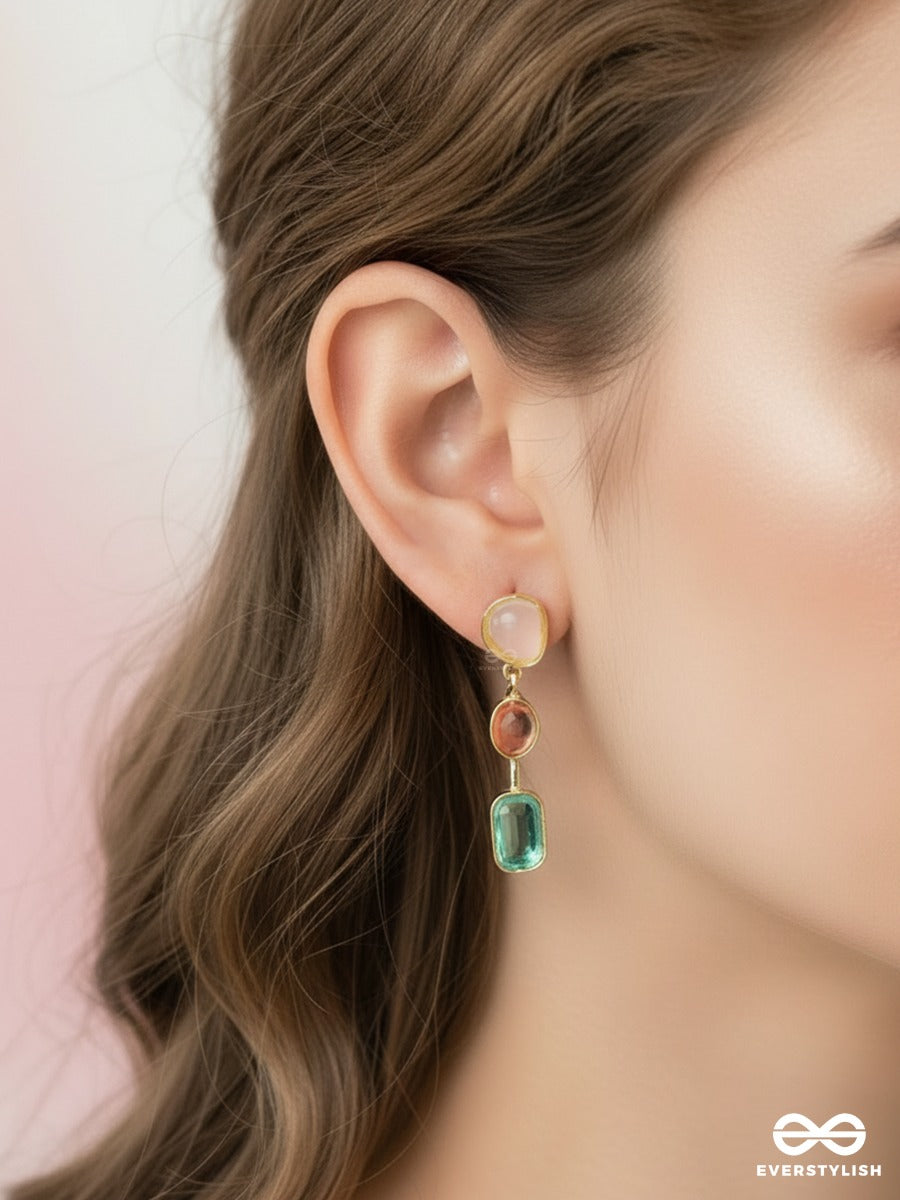 Gem Confetti - Colour Stack Drop Earrings