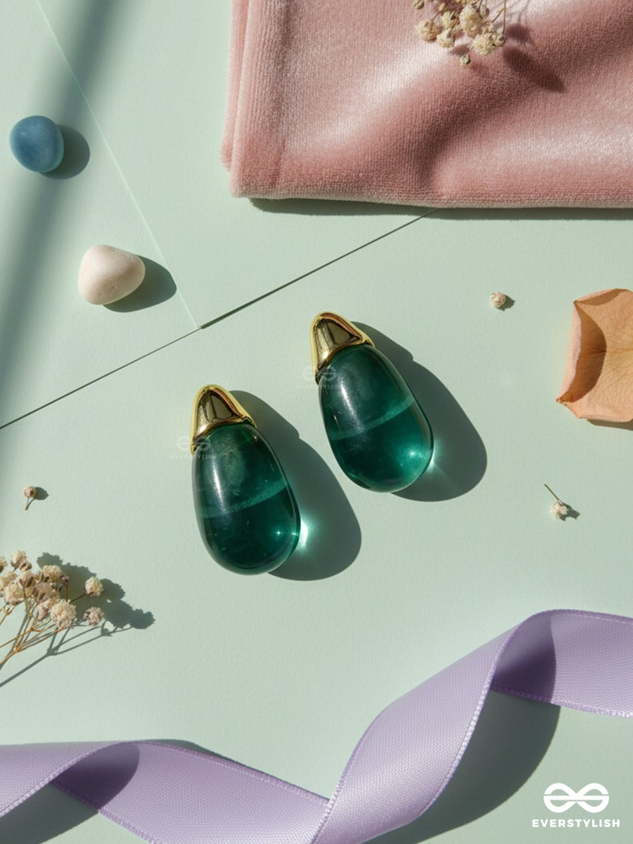 Verde Elixir - Glass Drop Earrings