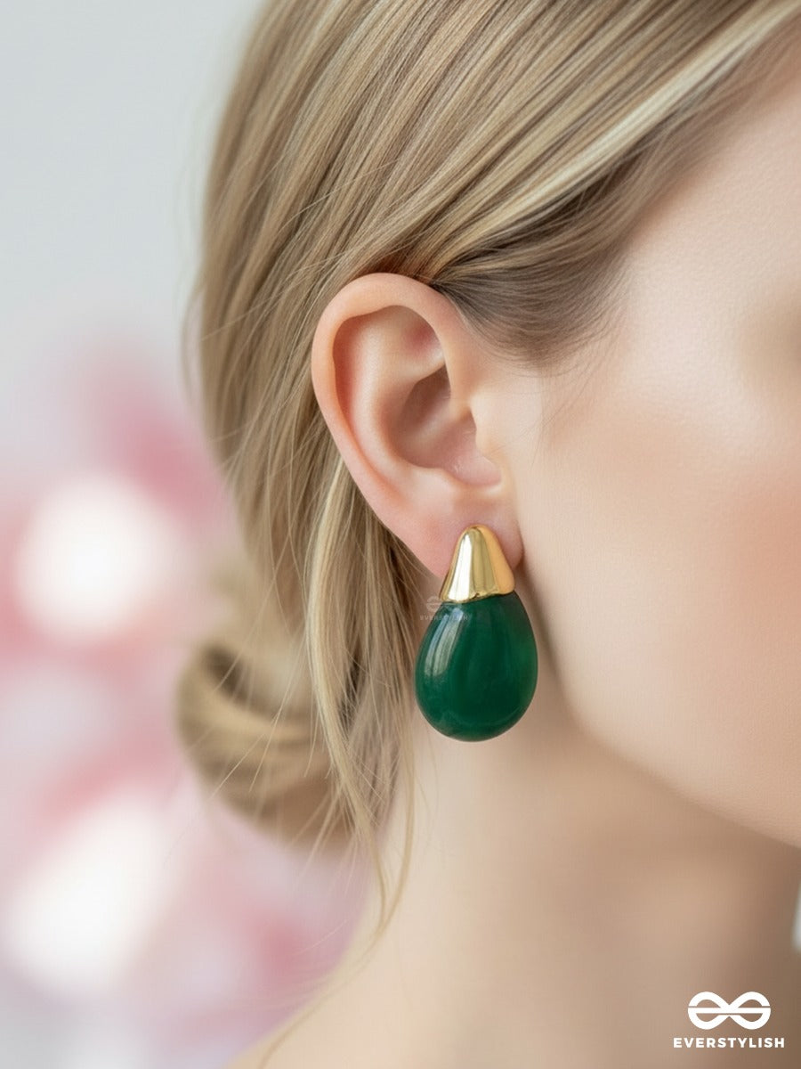Verde Elixir - Glass Drop Earrings
