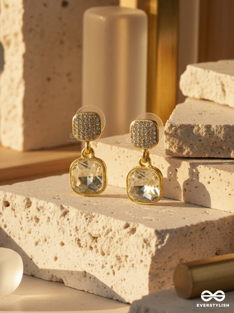 Champagne Charm - Crystal Drop Earrings