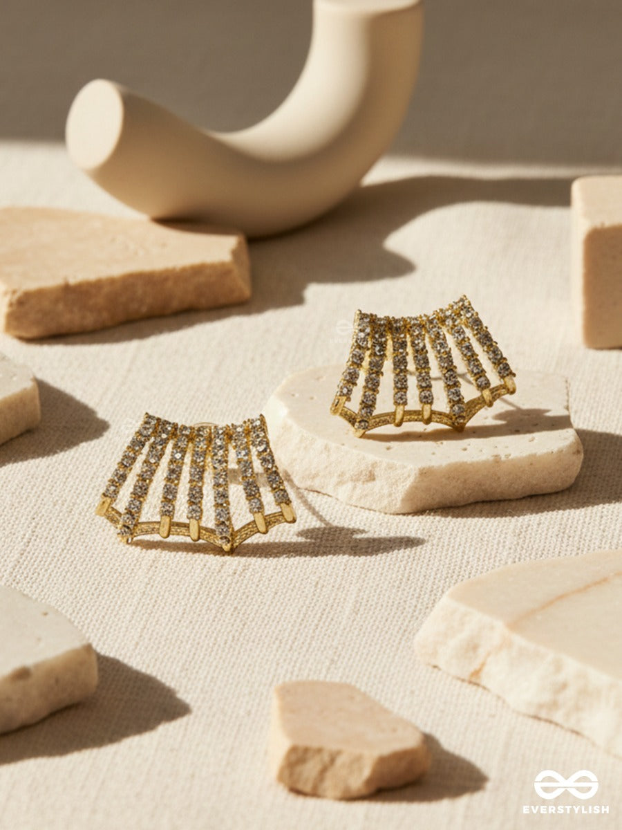 Starlight Cascade - Crystal Stud Earrings
