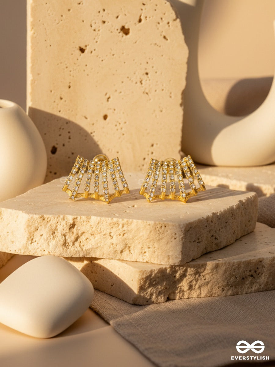 Starlight Cascade - Crystal Stud Earrings