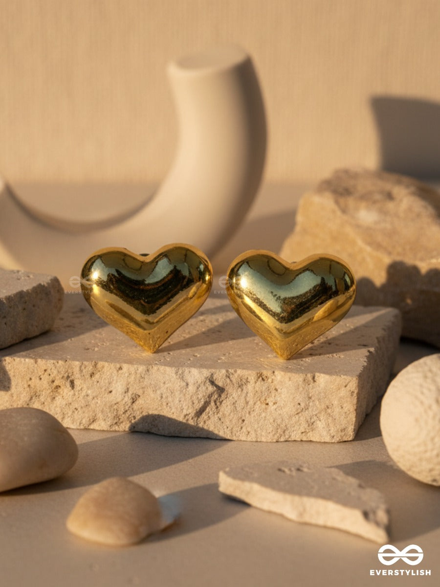 Gilded Crush - Heart Stud Earrings