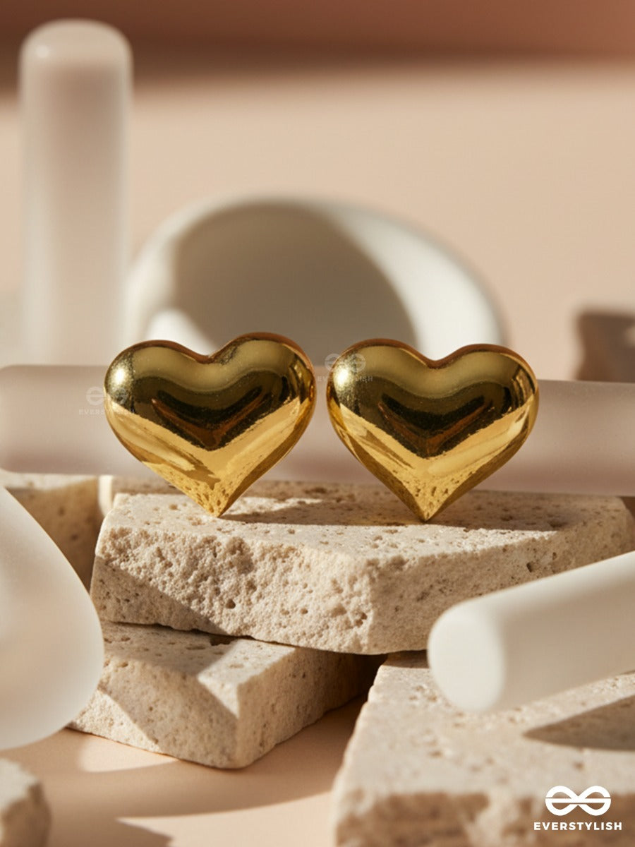 Gilded Crush - Heart Stud Earrings