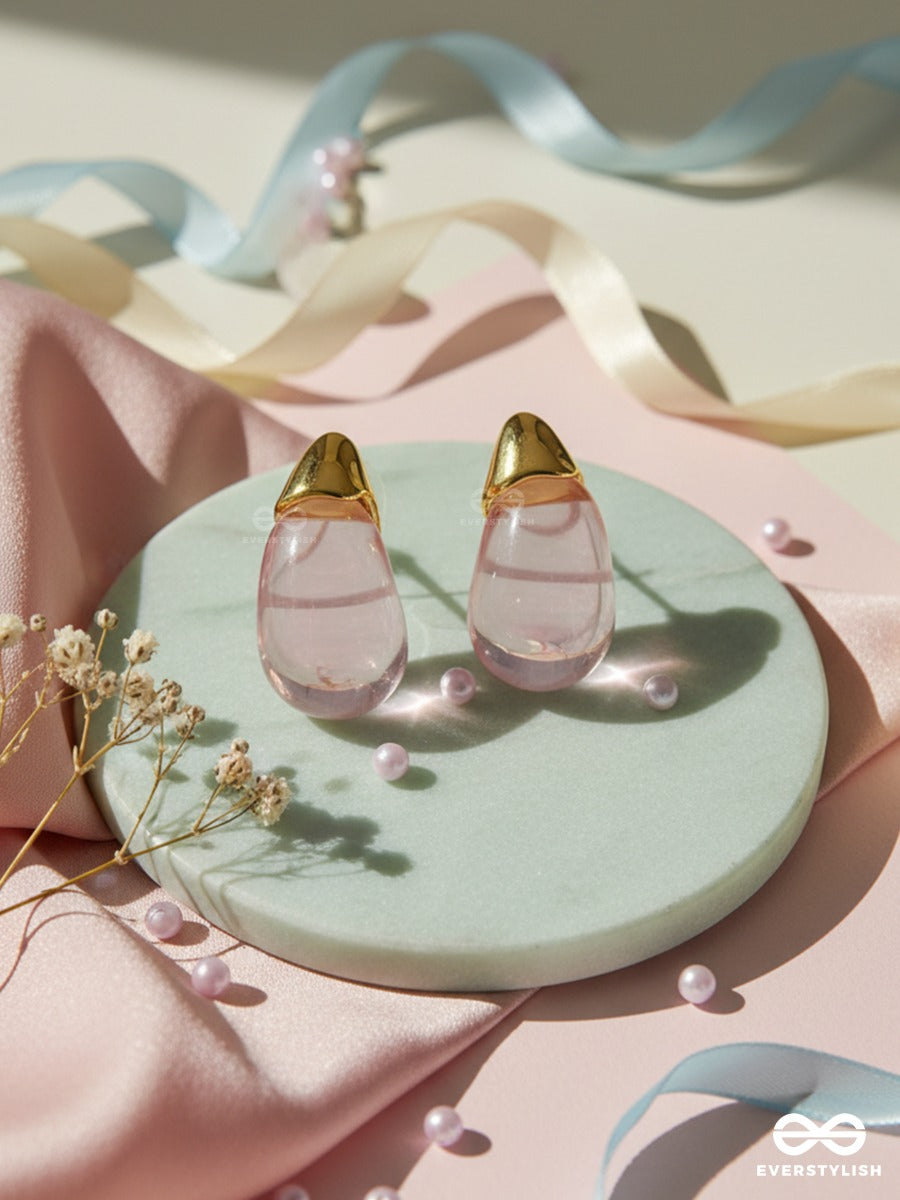 Rose Elixir - Glass Drop Earrings