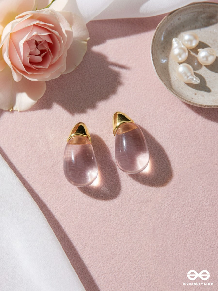 Rose Elixir - Glass Drop Earrings