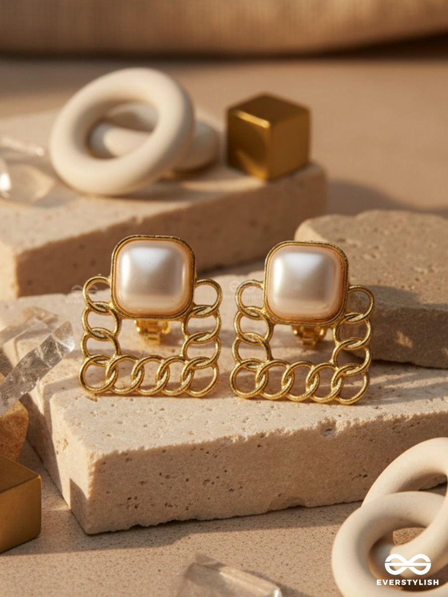 Pearl Matrix - Sculpted Stud Earrings