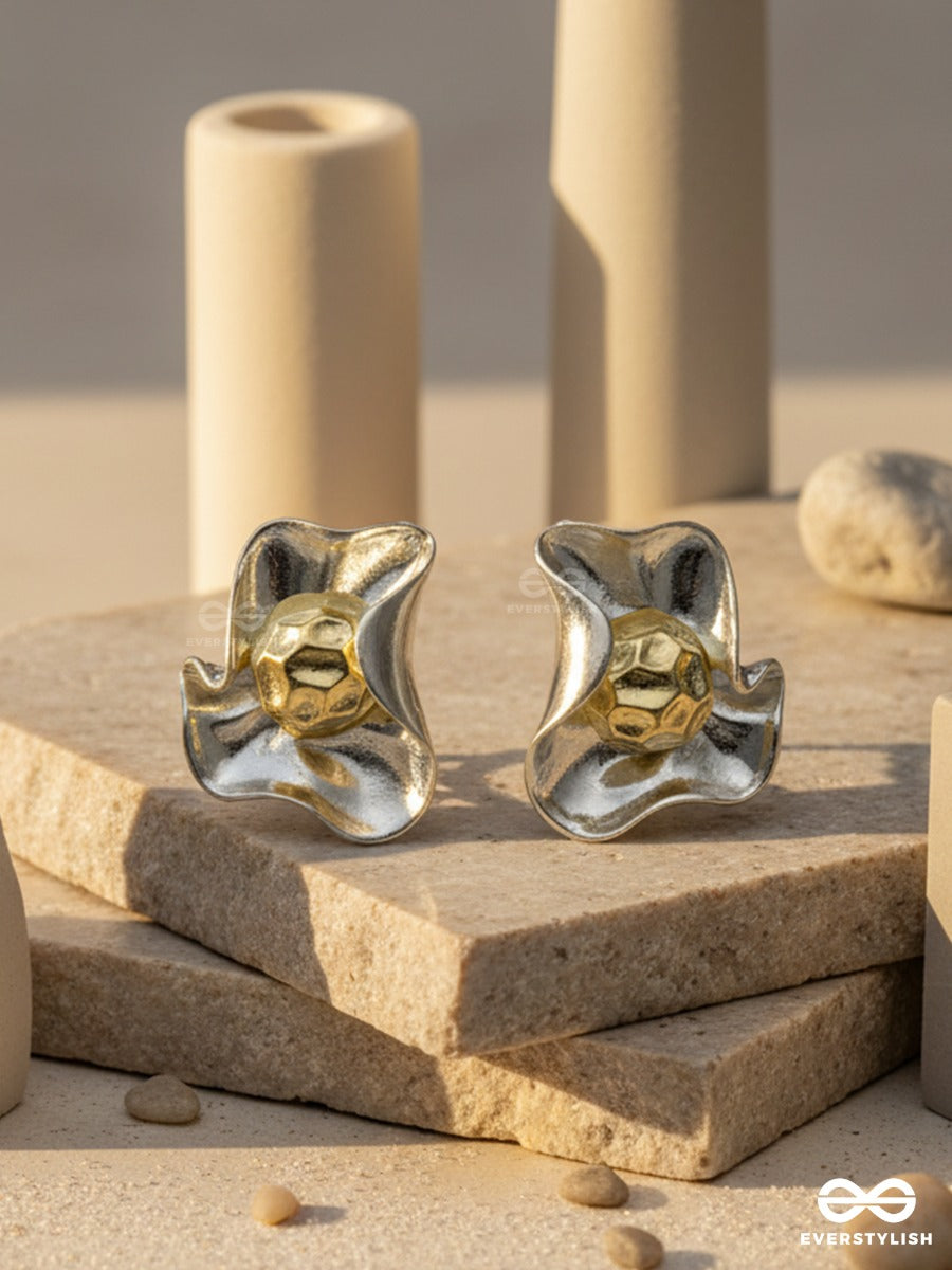 Gold Rumble - Statement Bloom Earrings