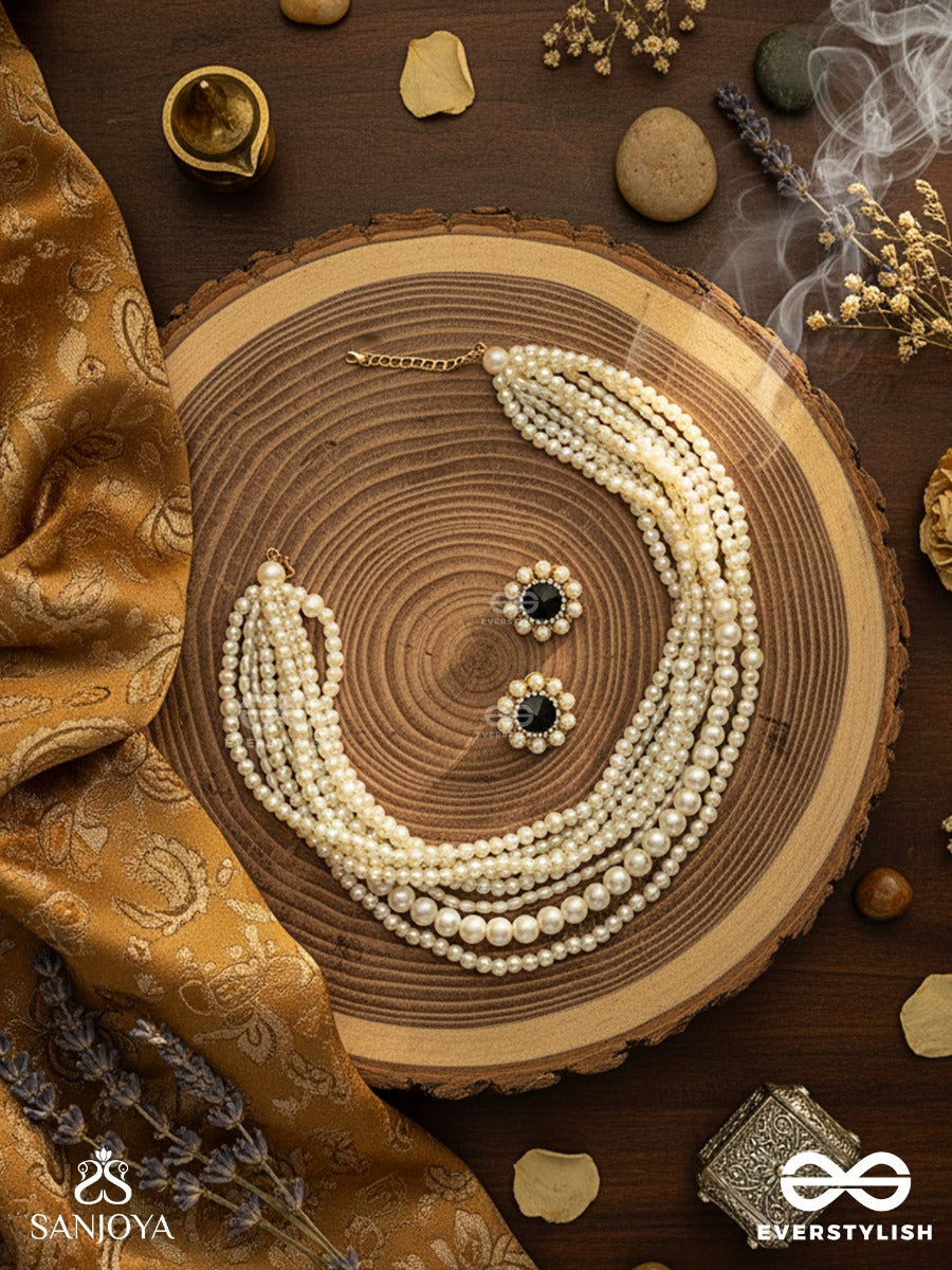 Ratriratna - Alia Bhatt Inspired Neckpiece & Earrings Set With Pearls, Symbolizing Purity And Elegance