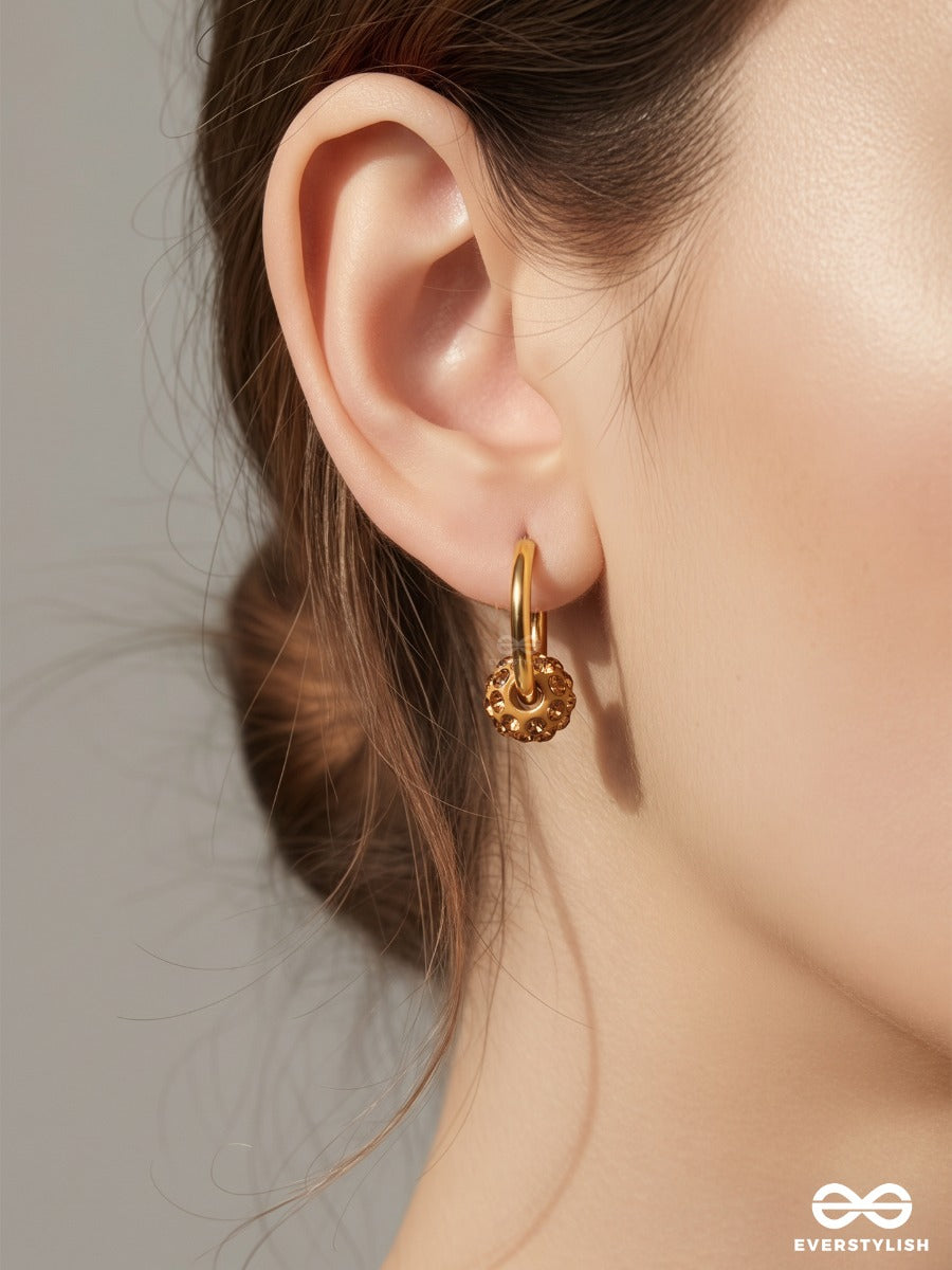 Prism Hoop - Crystal Charm Earrings