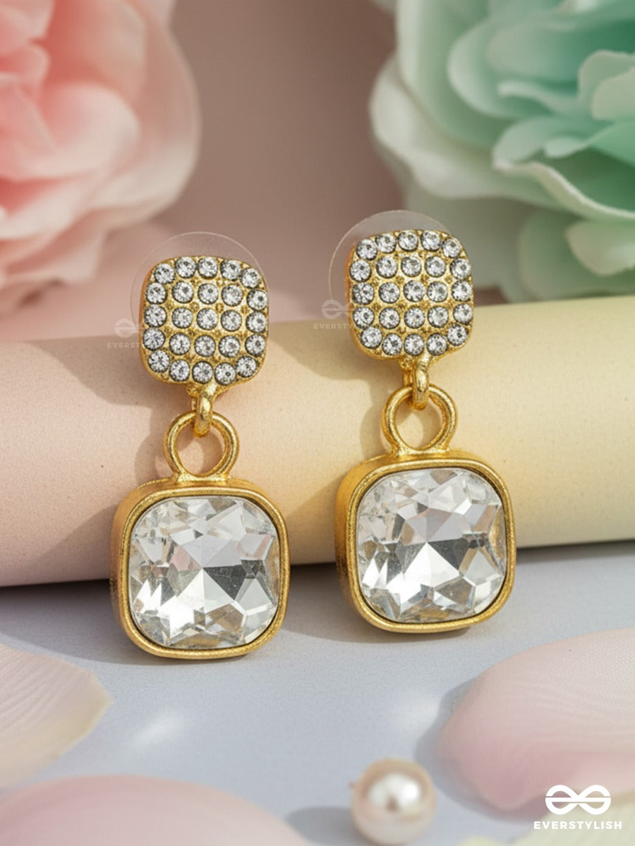 Prism Link - Faceted Stone Drop Earrings