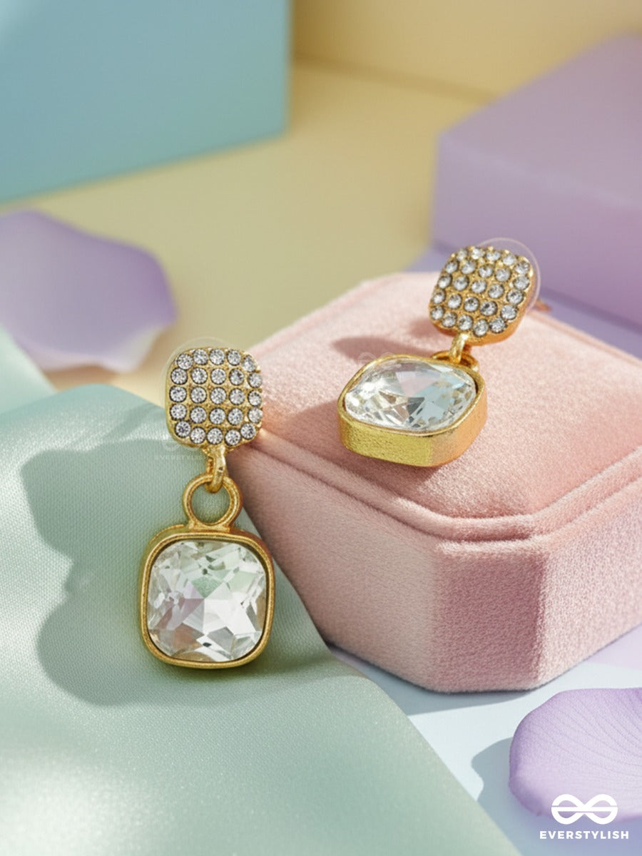 Prism Link - Faceted Stone Drop Earrings