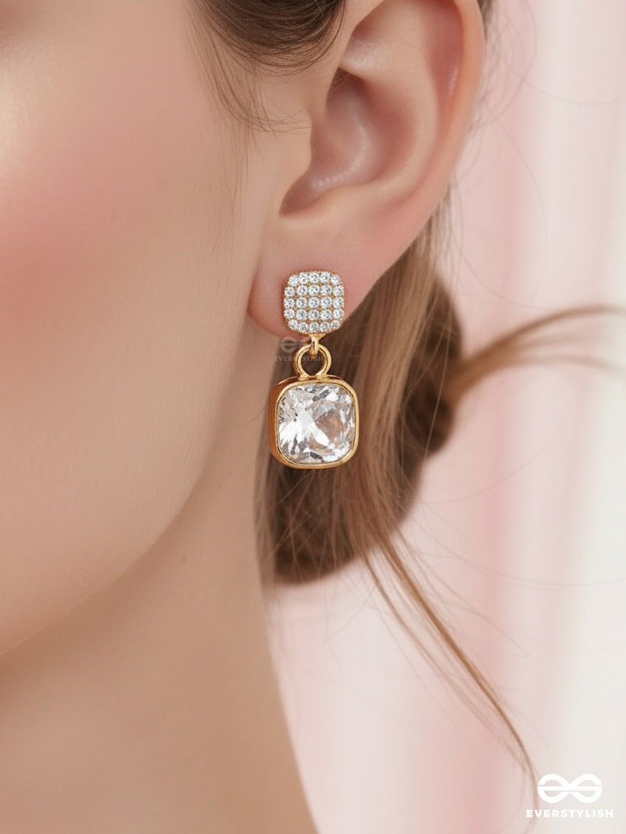 Prism Link - Faceted Stone Drop Earrings