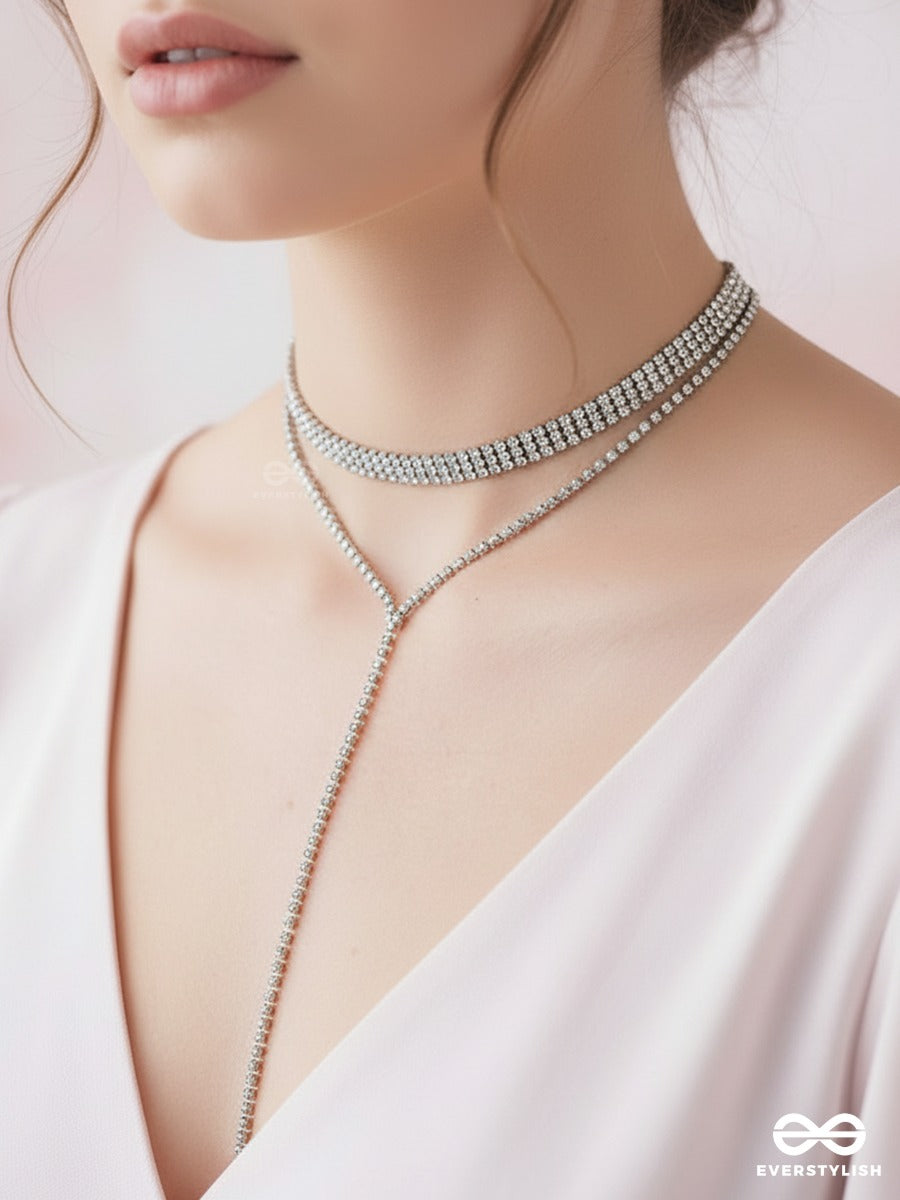 Spark Chevron - Y Drop Necklace