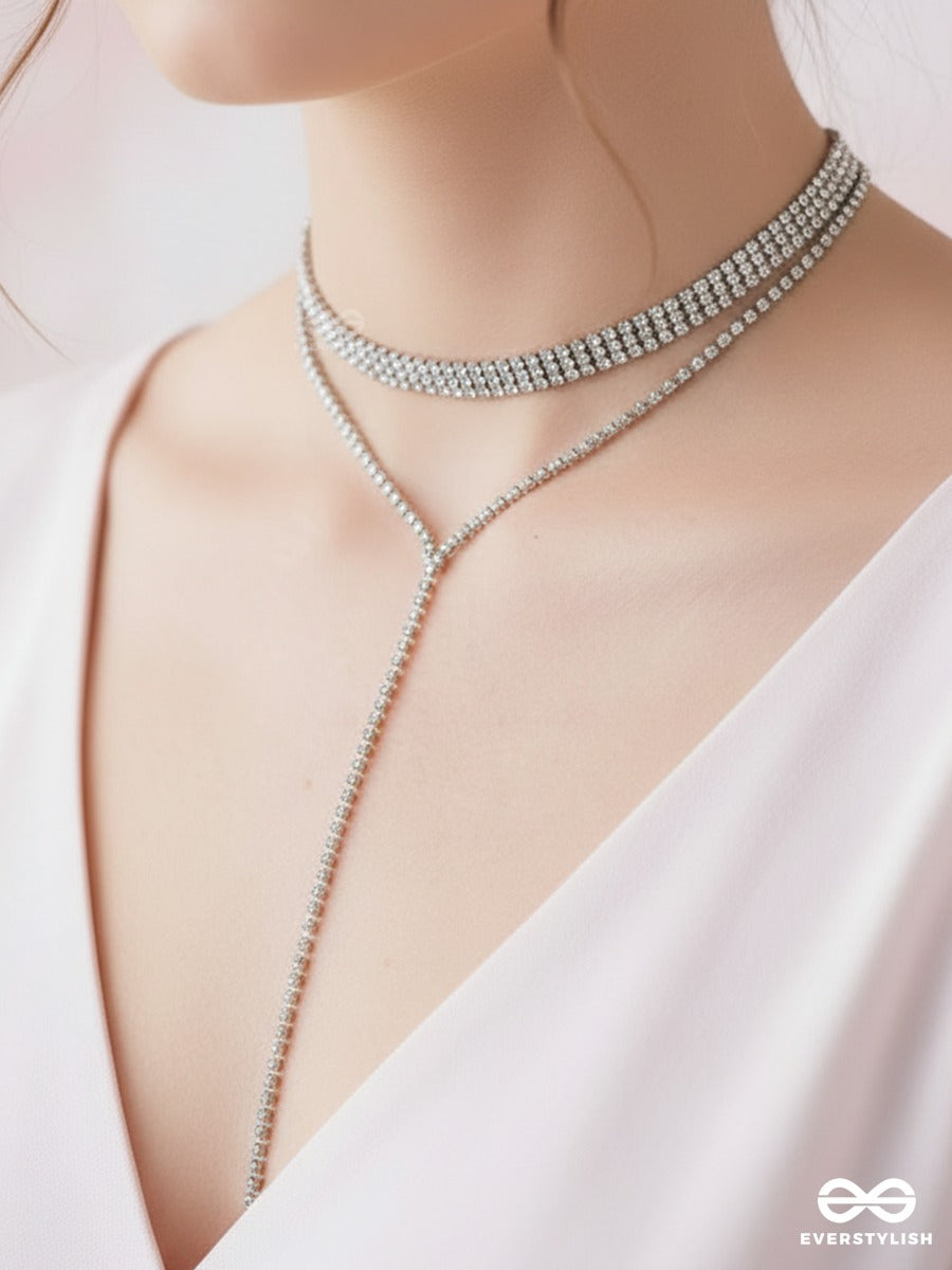 Spark Chevron - Y Drop Necklace