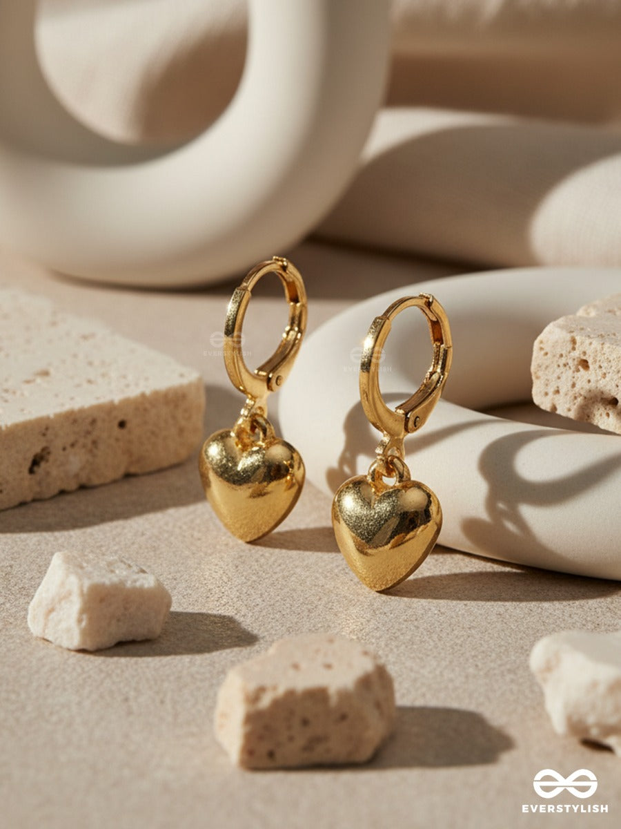 Love Drop - Heart Charm Earrings