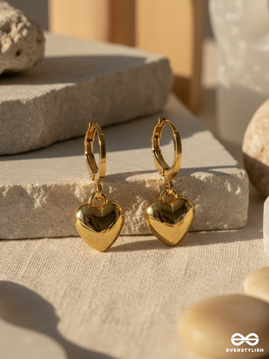 Love Drop - Heart Charm Earrings