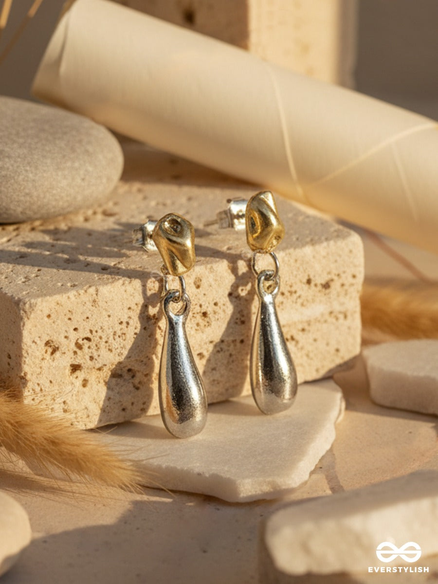Mercury Fall - Liquid Metal Drop Earrings