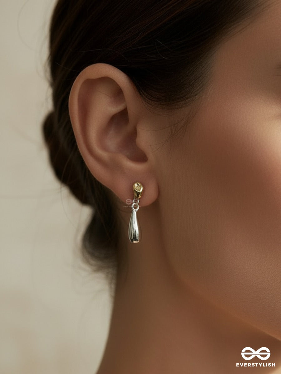 Mercury Fall - Liquid Metal Drop Earrings