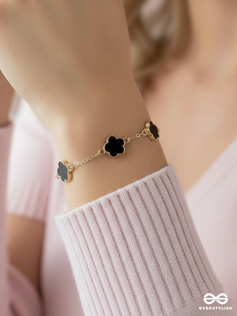 Noir Bloom - Floral Link Bracelet