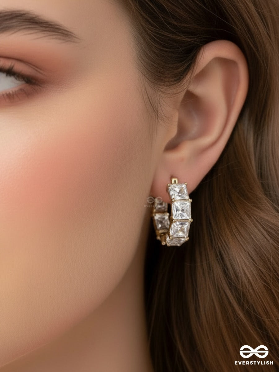Shimra Band - Faceted Hoop Earrings