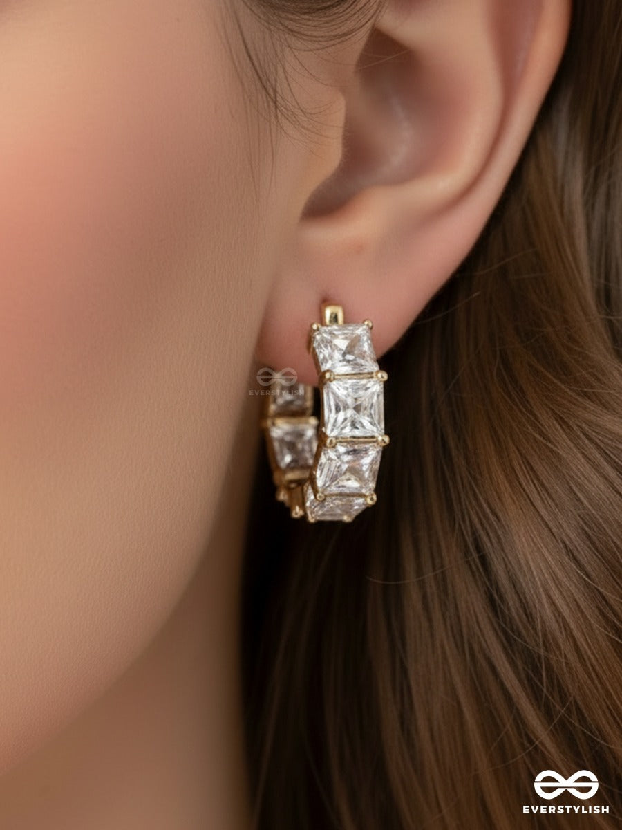 Shimra Band - Faceted Hoop Earrings