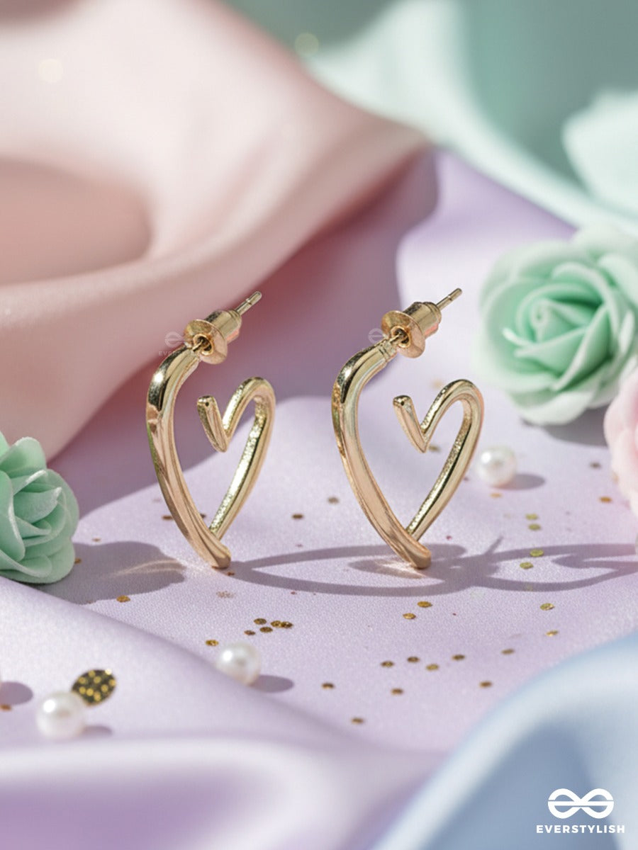 Beat Line - Modern Heart Shape Earrings