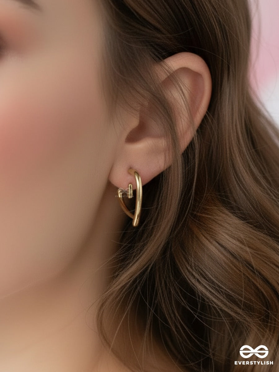 Beat Line - Modern Heart Shape Earrings