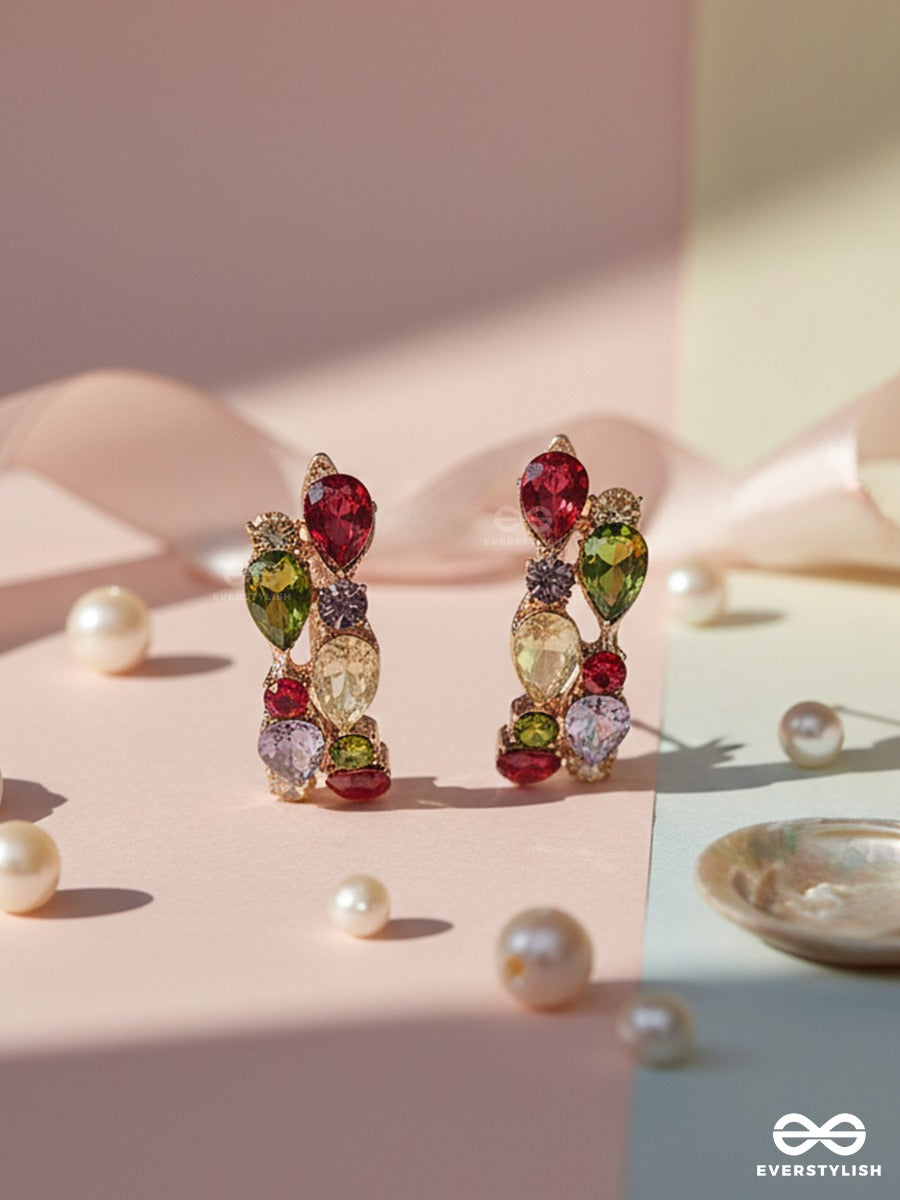 Gem Mosaic - Colorful Cluster Earrings