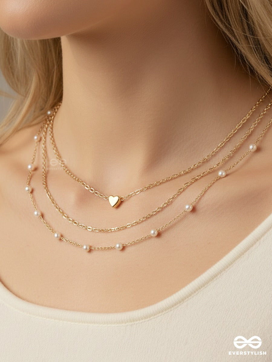Chain Veil - Minimal Dainty Necklace Set