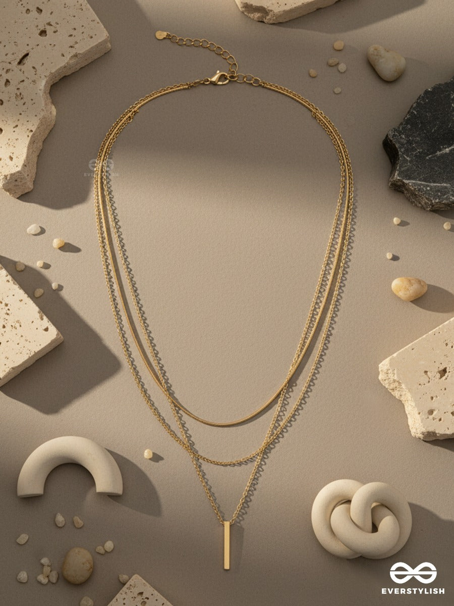 Chain Symphony - Layered Drop Necklace