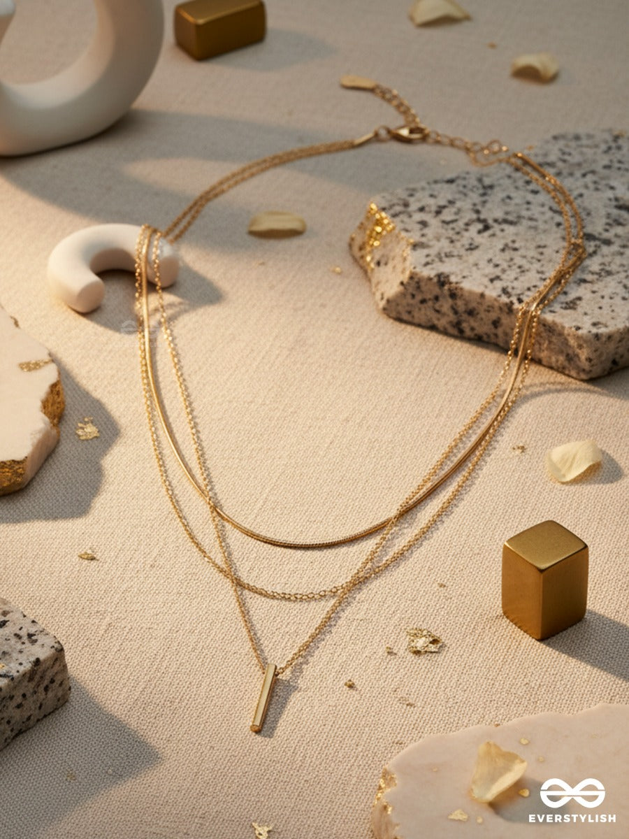 Chain Symphony - Layered Drop Necklace