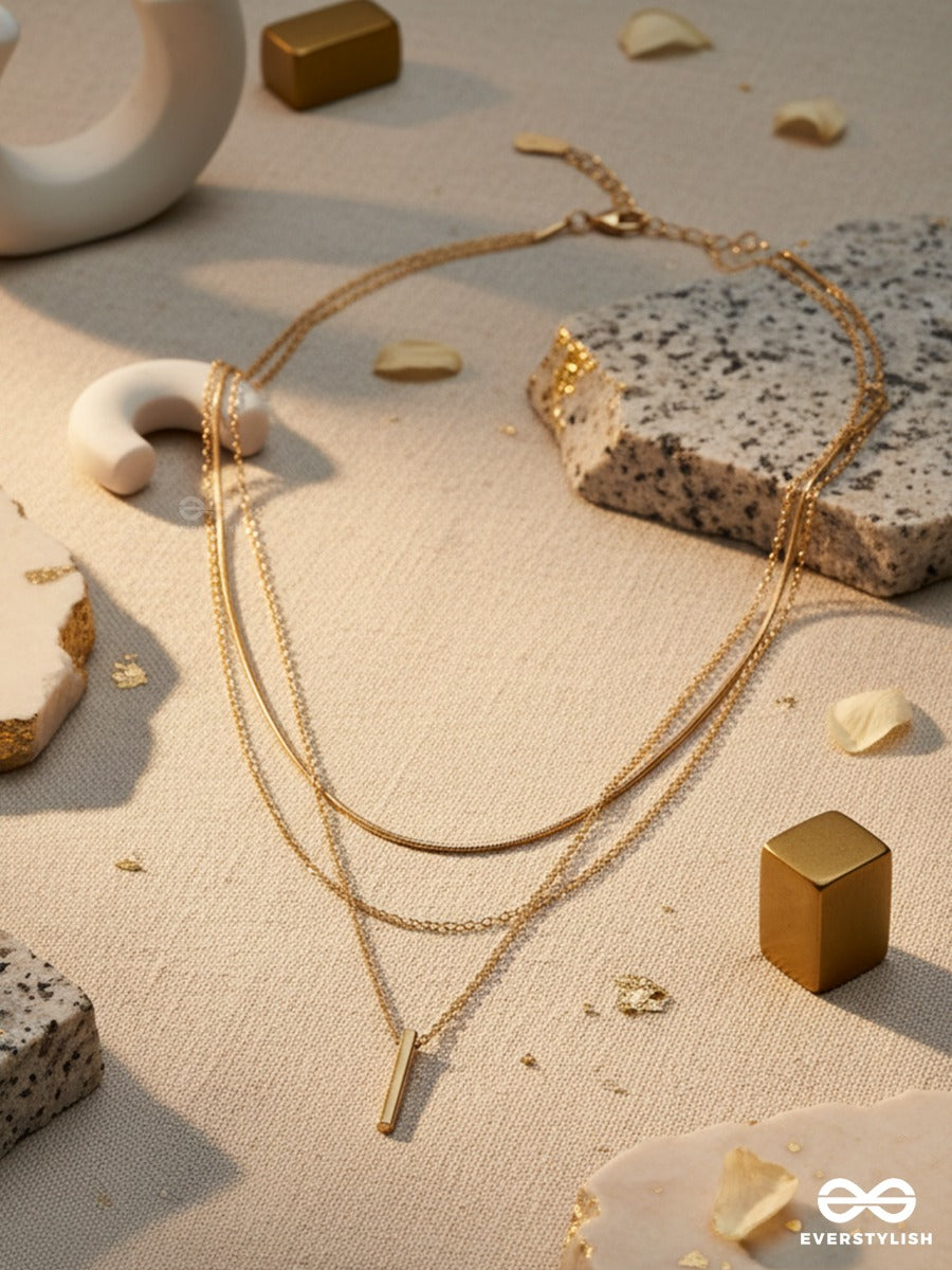 Chain Symphony - Layered Drop Necklace